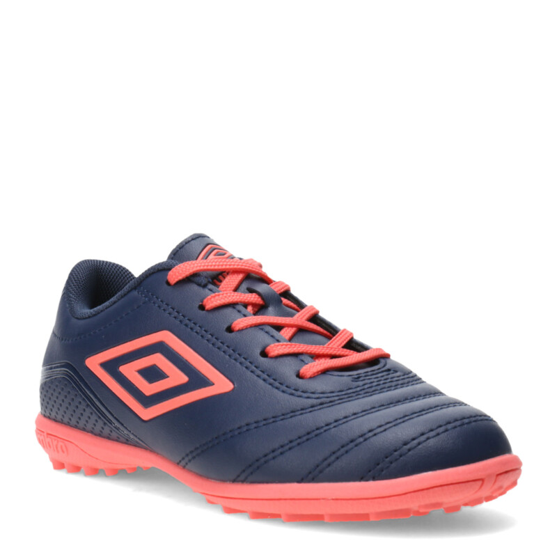 Championes de Niños Umbro Fútbol 5 Classico II TF Azul Marino - Rosado Salmon