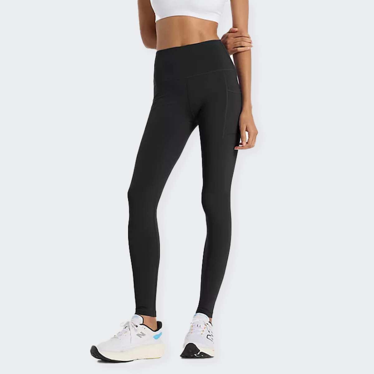 Calza New Balance Sleek Pocket - Negro 