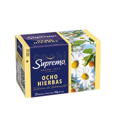 Té Ocho Hierbas Supremo 20 Unidades Supremo Mixto 8 Hierbas X 20