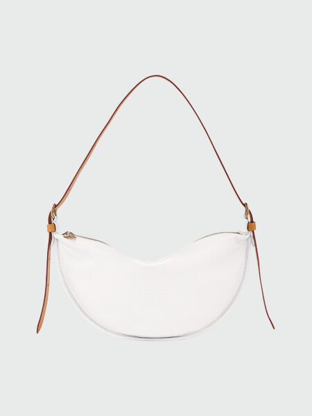 Longchamp - Bolso Cruzado de cuero, Smoothie Negro con Logo