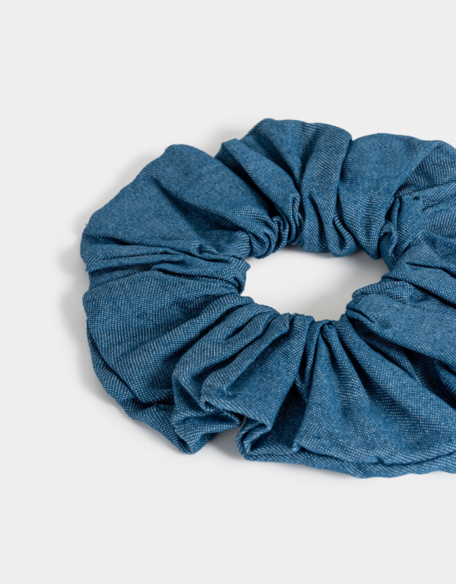Skunzies XL Maxi Scrunchie Denim - Azul Medio