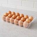 HUEVERA PLASTICA CON TAPA 18 CAVIDADES HUEVERA PLASTICA CON TAPA 18 CAVIDADES