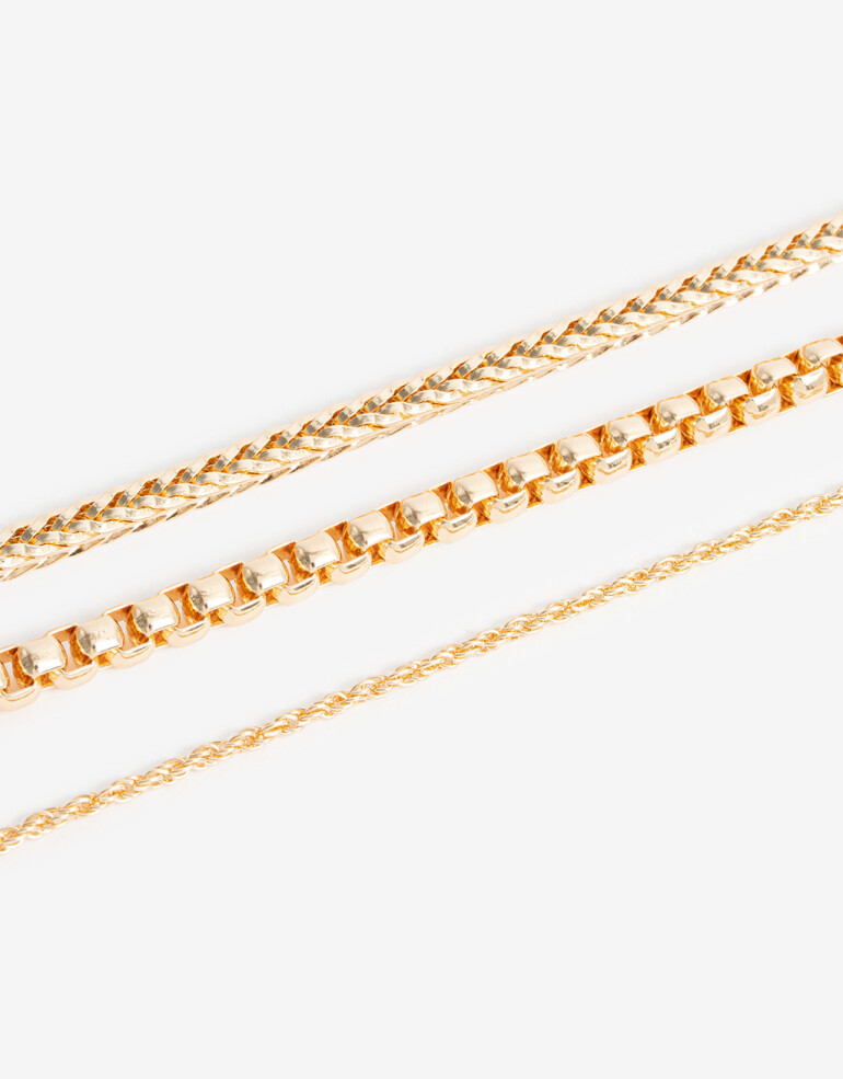 Pulseras Flexibles Sets Metal Set De Pulseras Flexibles - Dorado