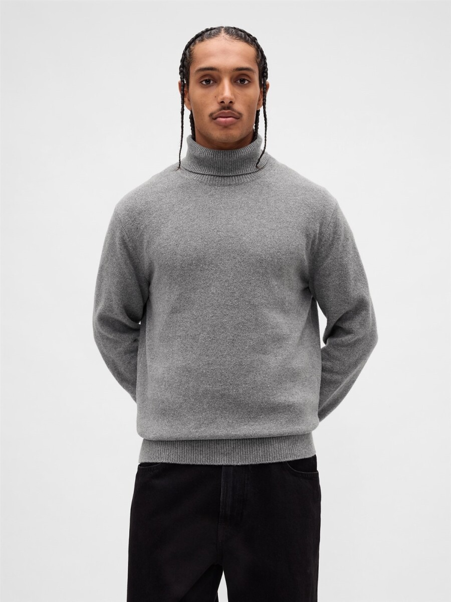 Buzo Polera Cashsoft Hombre - B50 Charcoal Heather 