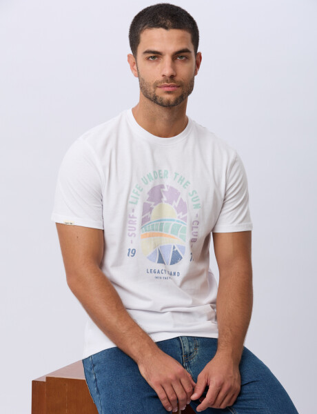 REMERA ESTAMPADA DE ALGODÓN Blanco