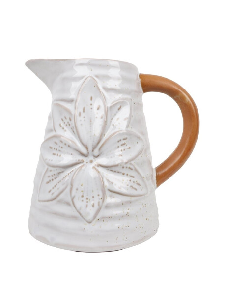 FLORERO DE FLOR 15.5x12x15CM CERAM BLANCO/NATURAL FLORERO DE FLOR 15.5x12x15CM CERAM BLANCO/NATURAL