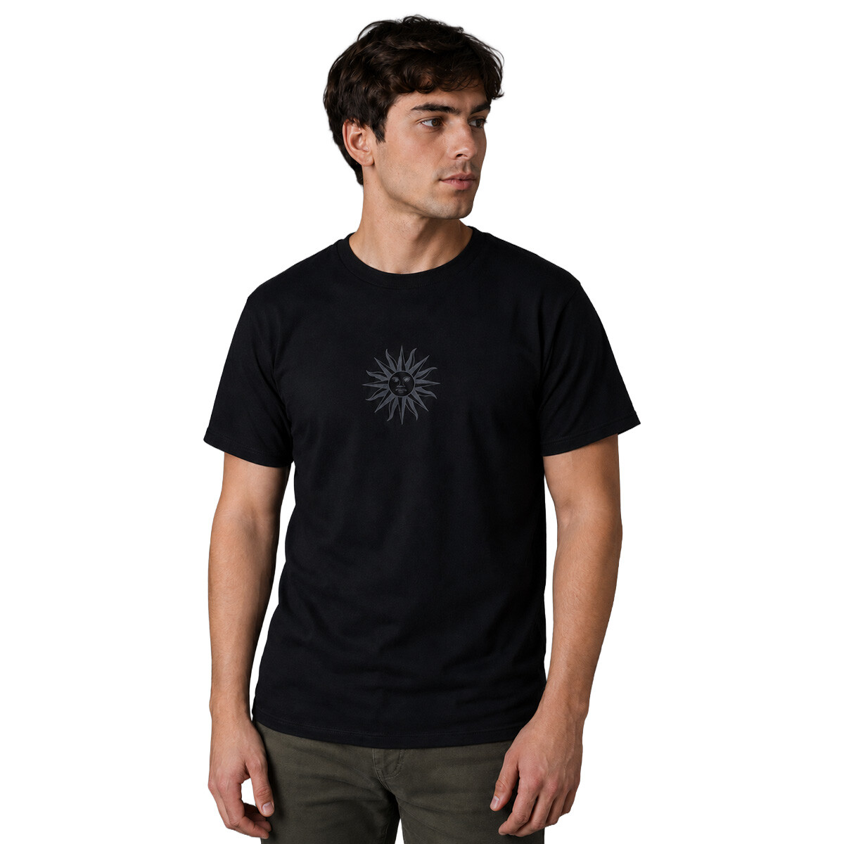 REMERA SOL URUGUAY NEGRO L 