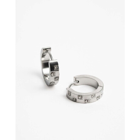 Aros Argollas Cubic zirconia Plateado