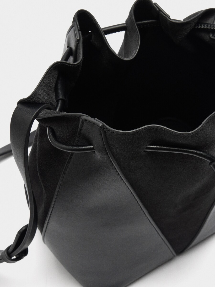 Bolso Bombonera De Piel M negro
