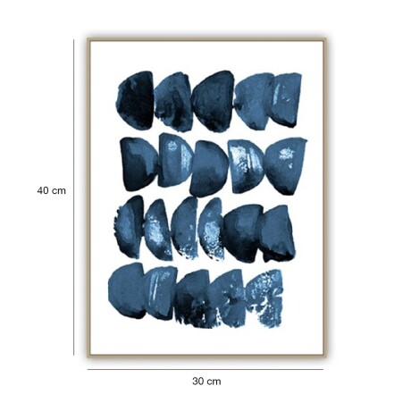 Cuadro Canvas con Marco 30x40cm Varios Diseños Decorativos Azul 2