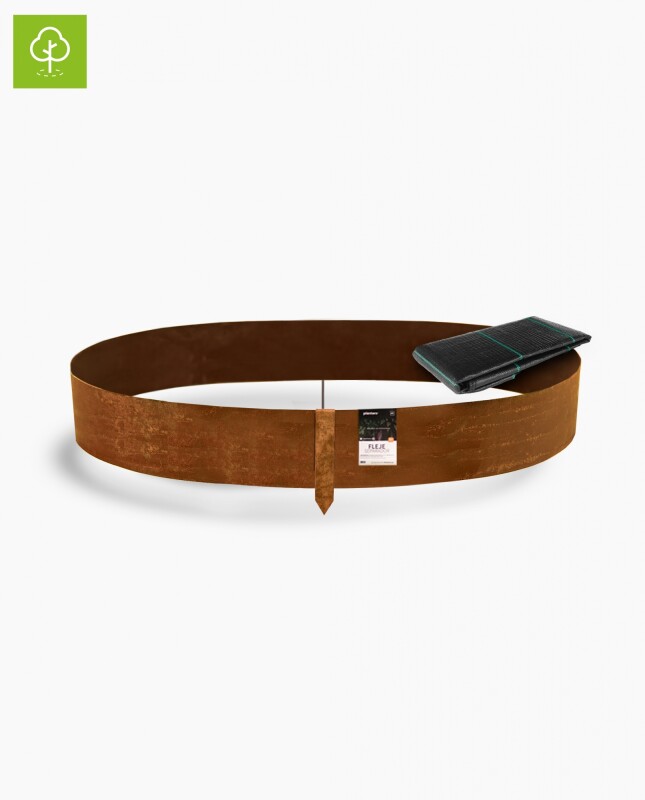 Fleje separador para árbol 15cm x D: 95cm - ACERO CORTEN 2mm