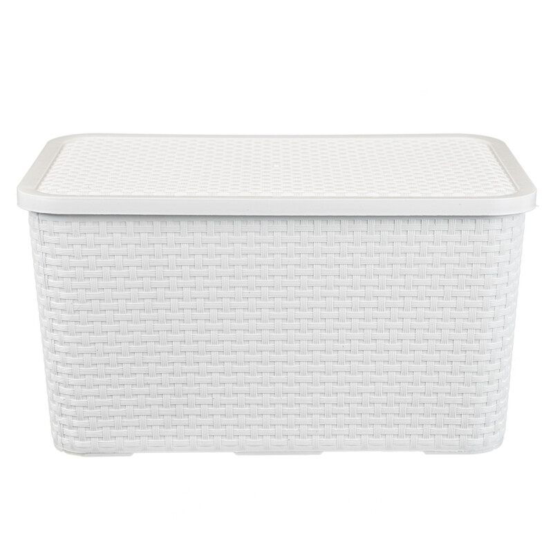 Set x5 Caja ratán 7 lts BLANCO