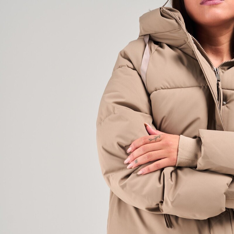 Campera Puffer Slowly Beige