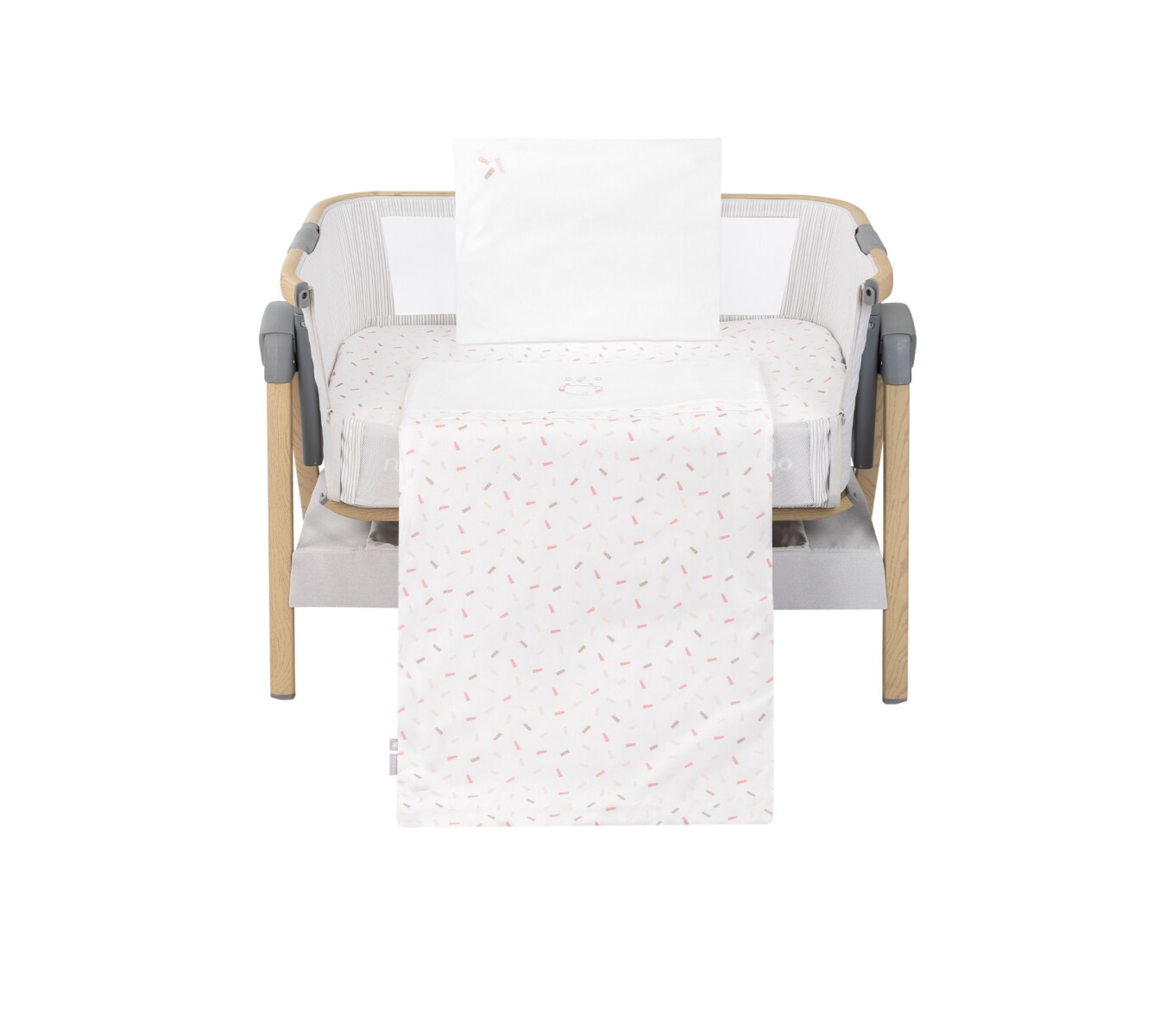 Set textil mini cuna colecho 5pz kikkaboo - Hippo Dreams 