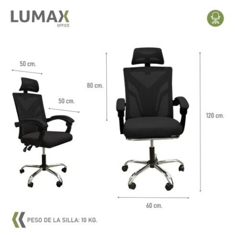 Silla Ejecutiva Ergonómica Lumax Modelo Clyde Negro