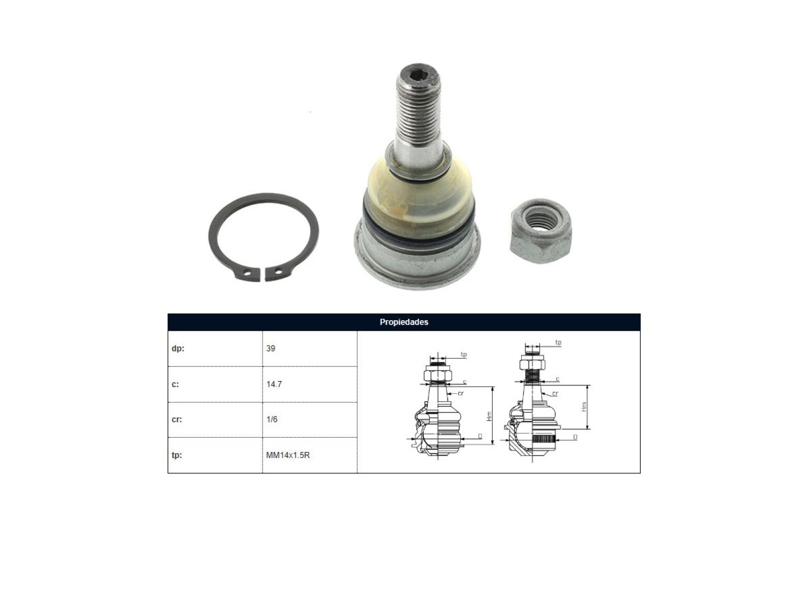 Rotula Del Nissan Sentra B14/Sentra B13 82-17 Der/Izq 