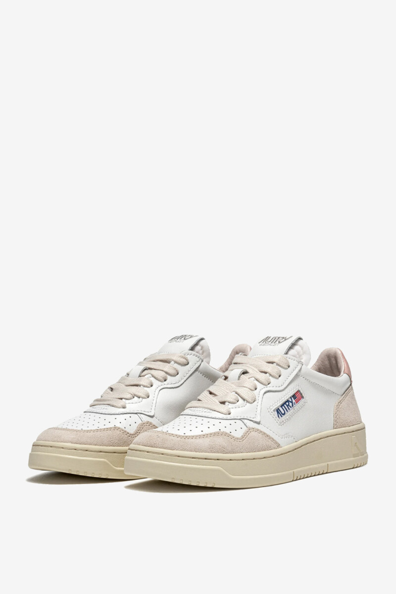 MEDALIST LOW WOM LEAT/SUEDE WH Blanco