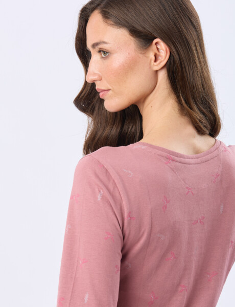 REMERA ESTAMPADA DE ALGODÓN Rosado