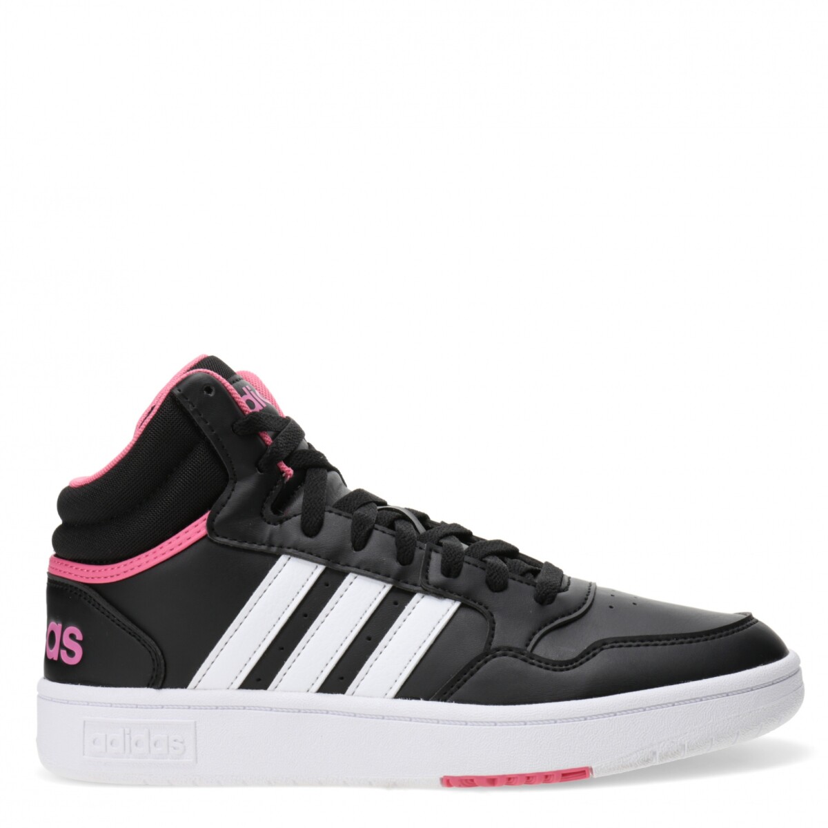 Hoops 3.0 Wns Adidas - Negro/Blanco/Rosa 