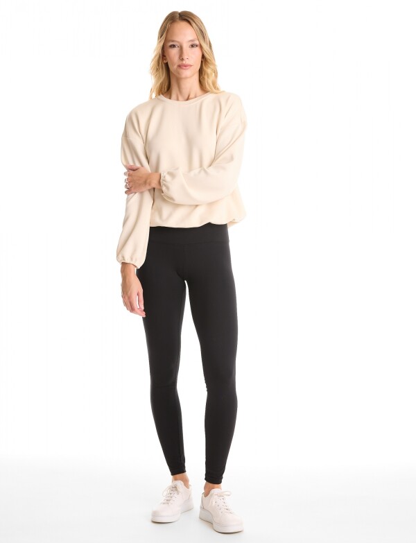 Legging Tiro Alto Algodón Premium NEGRO