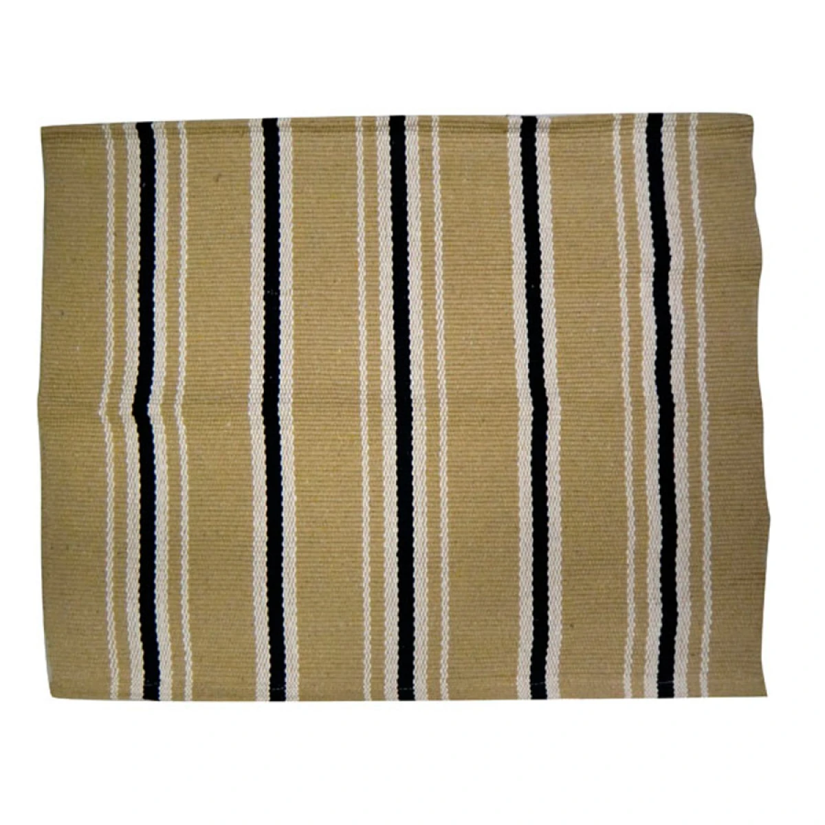 Alfombra en Algodón Tejida Rayada 70 cm X 150 cm - BEIGE 