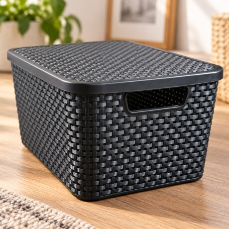 Caja ratán 20 lts NEGRO
