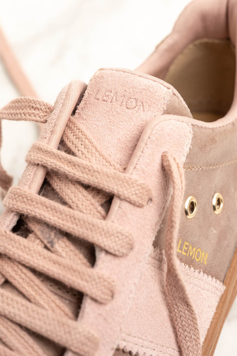 Zapatilla Gamuza Combinada Rosa