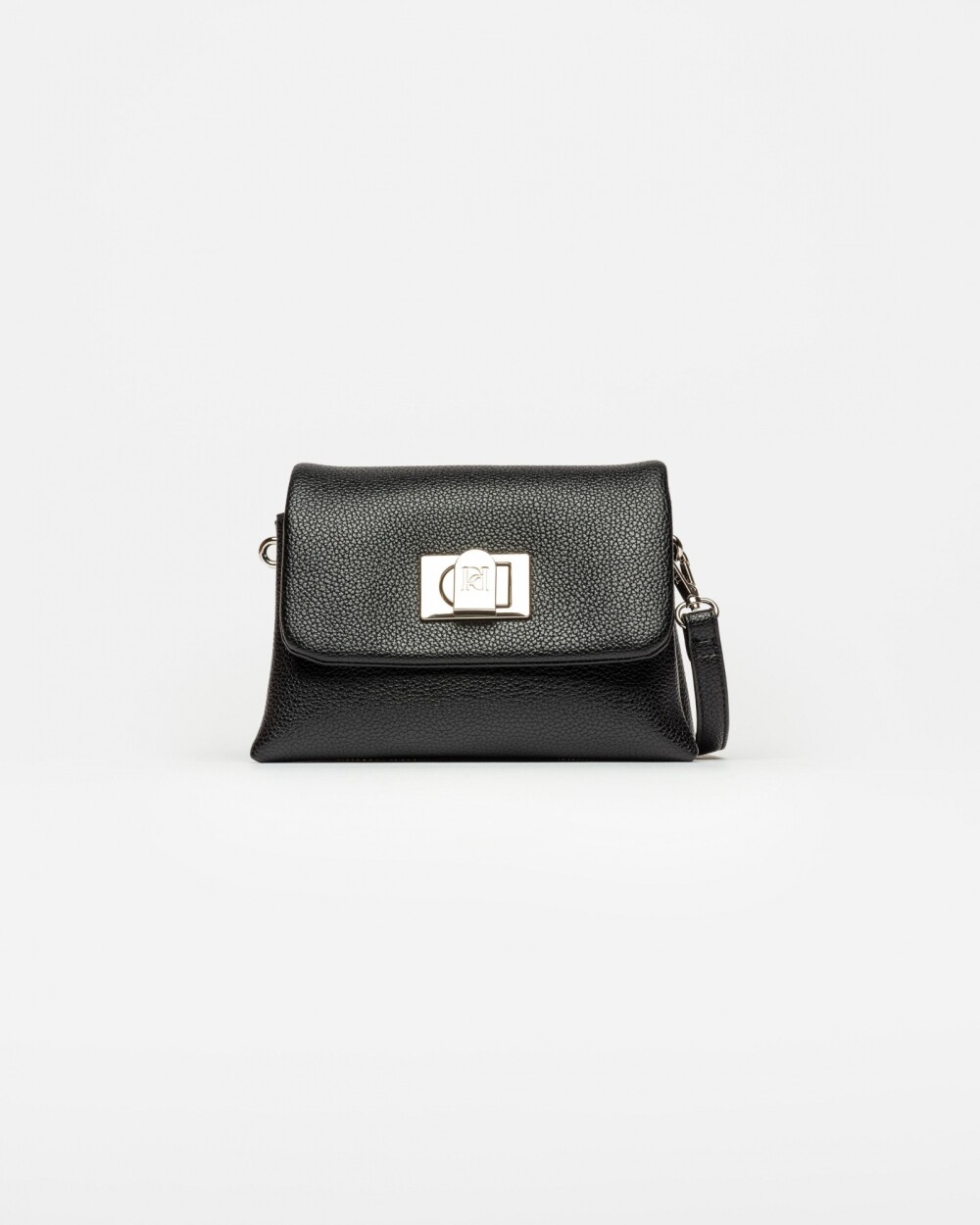 Mini bag Leisure en efecto cuero graneado Negro