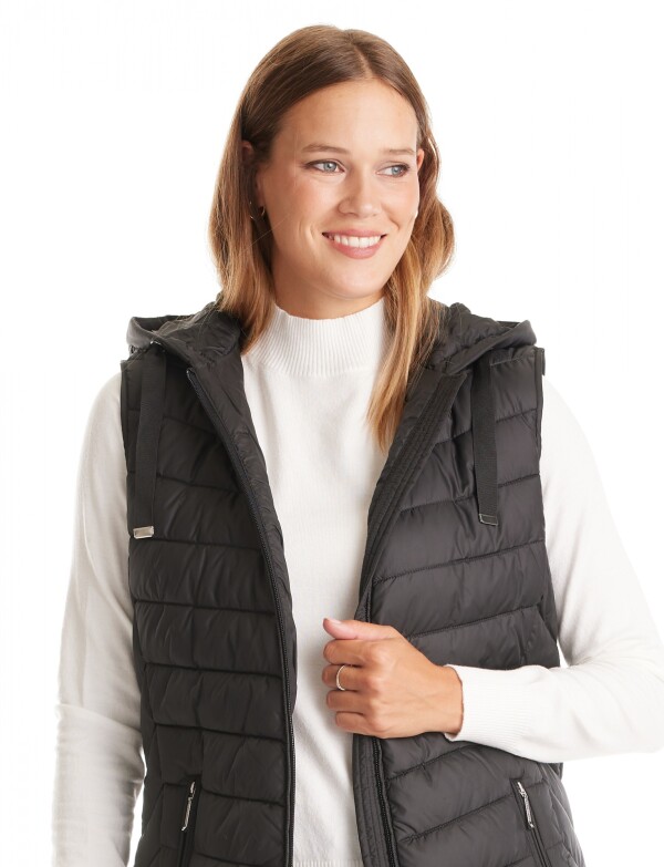 Chaleco Abrigo Puffer NEGRO