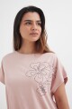 Remera con aplique Rosa Palido