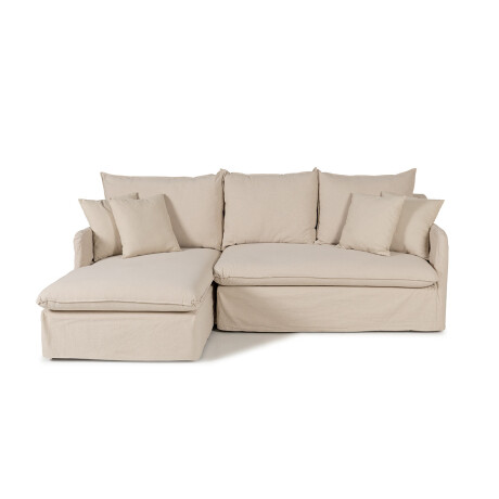Rinconera Snow con Funda - Tela Rústica - 4 cuerpos - Cheise Izquierdo TD5263-1636 (Capuccino)