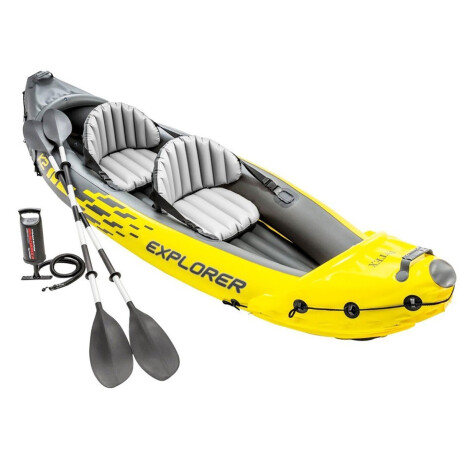 Kayak Intex Bote Inflable 2 Personas + Remo +inflador Kayak Intex Bote Inflable 2 Personas + Remo +inflador