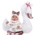 Muñeca Llorens Bebota Tina Recien Nacida 44cm Almohada Cisne Diseño Tina Cisne