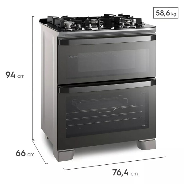 Cocina Doble Horno Electrolux Fe5ad 5 Hornallas COCINA ELECTROLUX DOBLE HORNO FE5AD