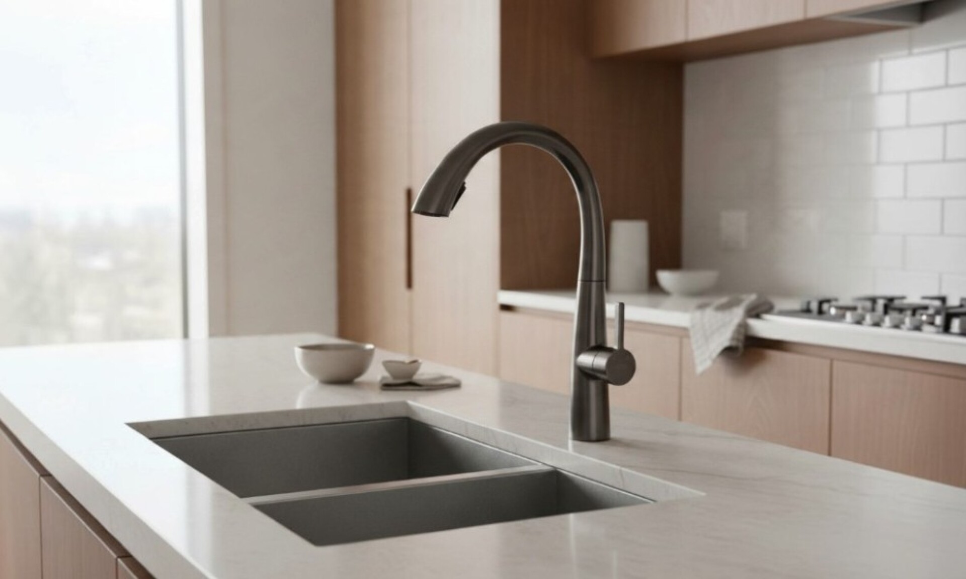 Griferia De Cocina Kl4126l01 Titanio 