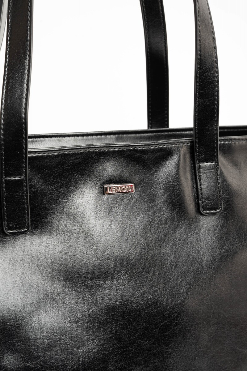 Travel Bag Cuero Vegano Negro