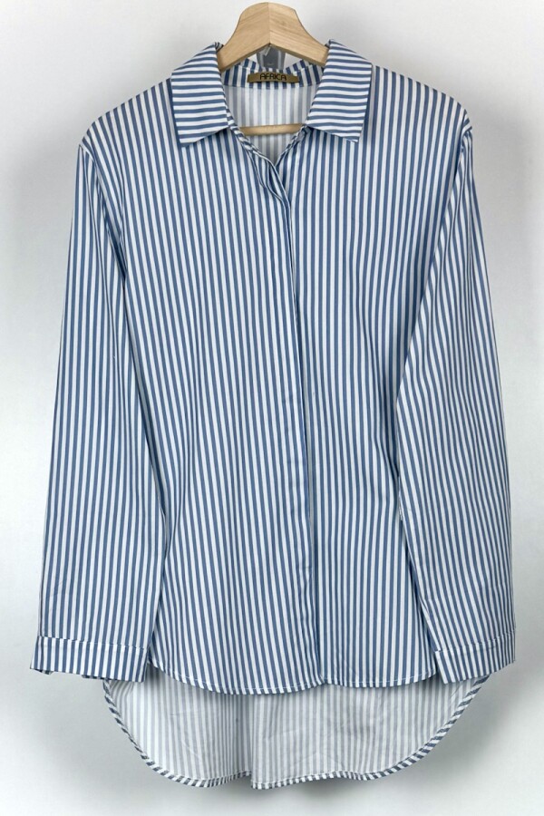 CAMISA ALGODON CUARZO CELESTE