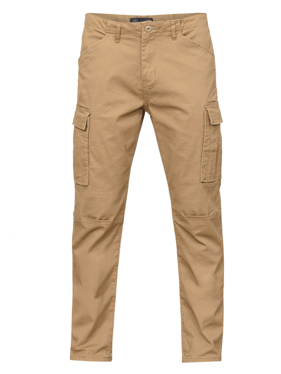 Pantalon cargo slim - kaki 