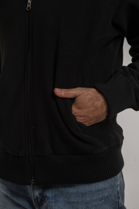 Campera polar peach Unisex Negro