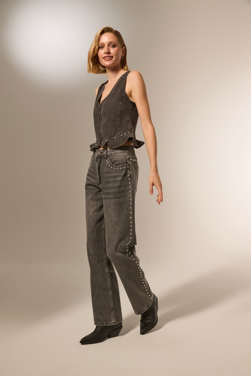 Pantalon Lilie Gris Claro