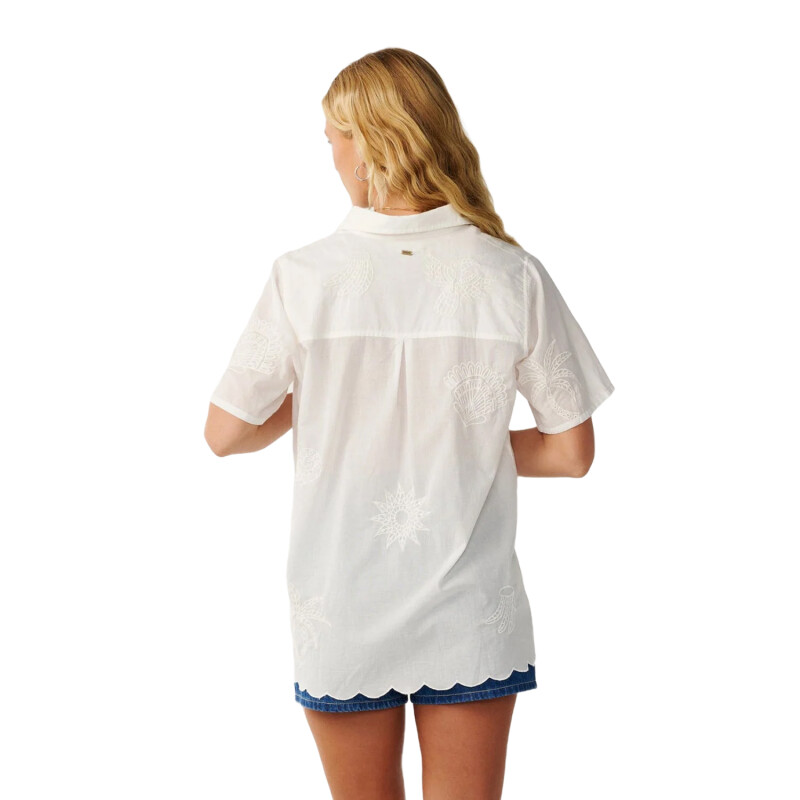 Camisa Rip Curl Bossa Nova Emb - Blanco Camisa Rip Curl Bossa Nova Emb - Blanco