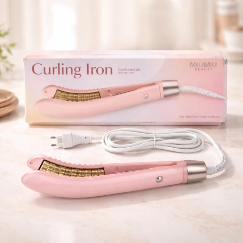 PLANCHA RIZADORA DE VOLUMEN EN ARCO COLOR ROSA Y ENCHUFE EUROPEO PLANCHA RIZADORA DE VOLUMEN EN ARCO COLOR ROSA Y ENCHUFE EUROPEO