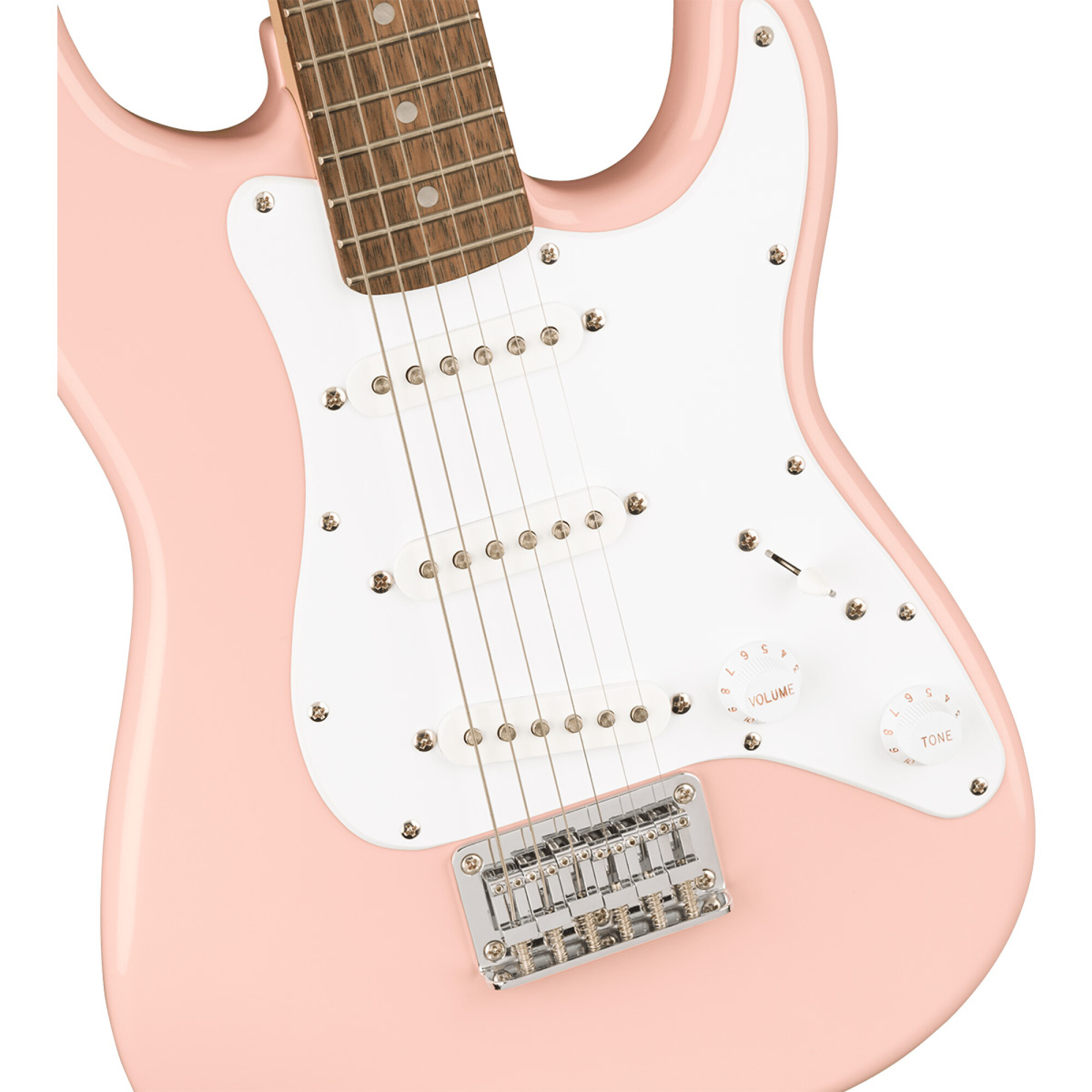 GUITARRA ELECTRICA SQUIER MINI STRATOCASTER LRL PINK — Woofer