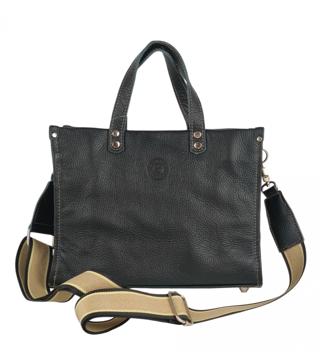 Cartera de mujer cuero 100 % - Negro 
