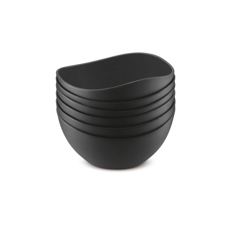Set x6 Bowls de plástico 300ml NEGRO