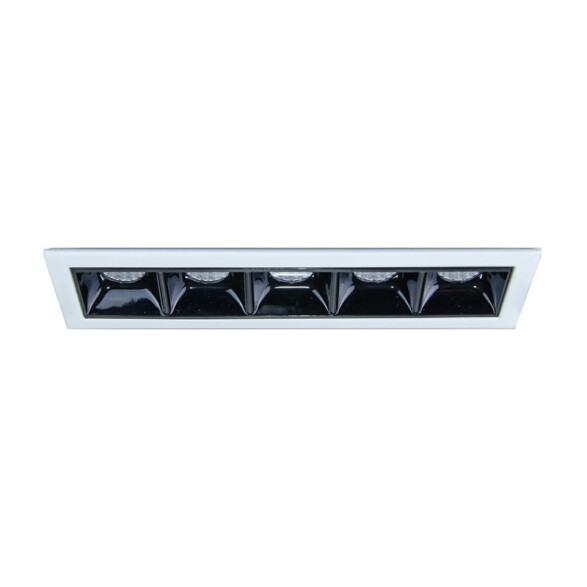 Downlight LONDON 5 mód. negro 40° 5x2,5W 3000K MN0045