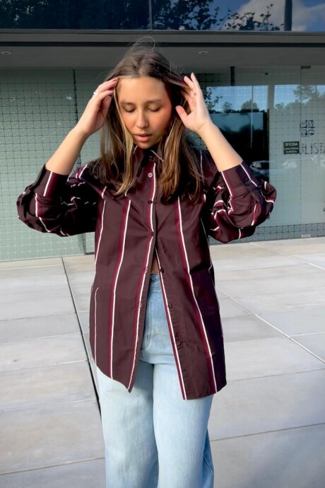 Camisa oversize manga larga Lucinda Rayado