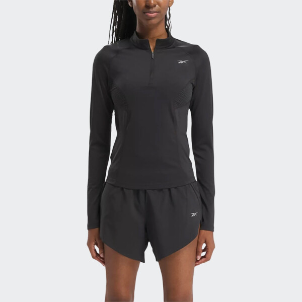 Buzo Reebok 1/4 ZIP Negro