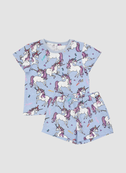 Pijama infantil unicorn Pastel blue