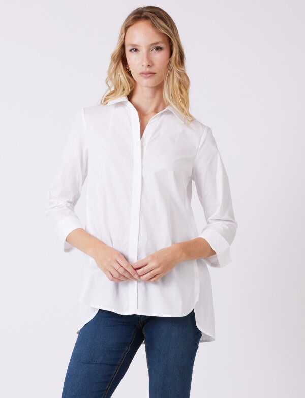 Camisa Oversize Algodon BLANCO